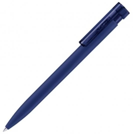 Шариковая ручка Senator Liberty Polished Soft Touch Clip Clear, тёмно-синяя