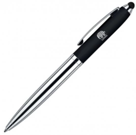 Шариковая ручка Senator Nautic Touch Pad Pen, серебристая с чёрным