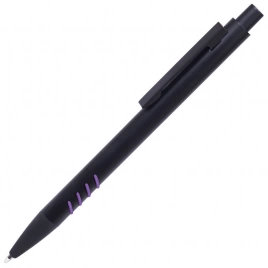 Ручка металлическая шариковая B1 Tatoo, чёрная с фиолетовым