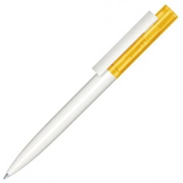 Шариковая ручка Senator Headliner Clear Basic, белая с жёлтым