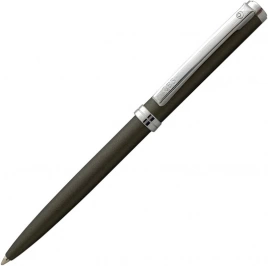 Шариковая ручка Senator DELGADO Metallic Grey CBS, антрацит с серебристыми деталями