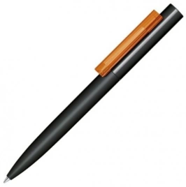 Шариковая ручка Senator Headliner Soft Touch, чёрная с оранжевым
