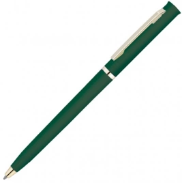 Ручка пластиковая шариковая Vivapens EUROPA SOFT GOLD, зелёная с золотистым