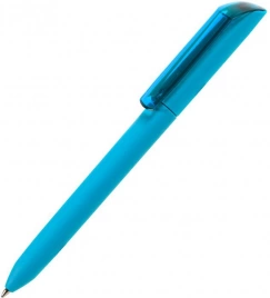 Шариковая ручка MAXEMA FLOW PURE, бирюзовая с прозрачным