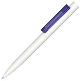 Шариковая ручка Senator Headliner Polished Basic, белая с фиолетовым