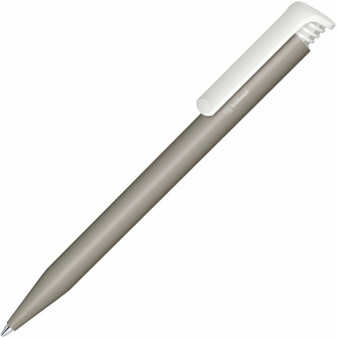 Шариковая ручка Senator Super-Hit Bio matt, серая с белым фото 1