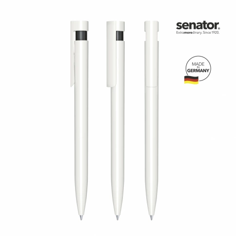 Шариковая ручка Senator Liberty Basic Polished, белая с чёрным фото 2
