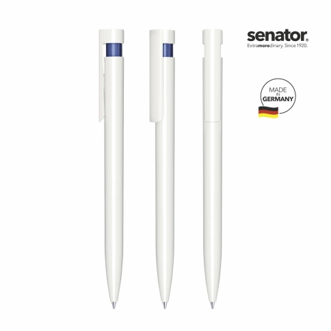 Шариковая ручка Senator Liberty Basic Polished, белая с т.синим фото 2