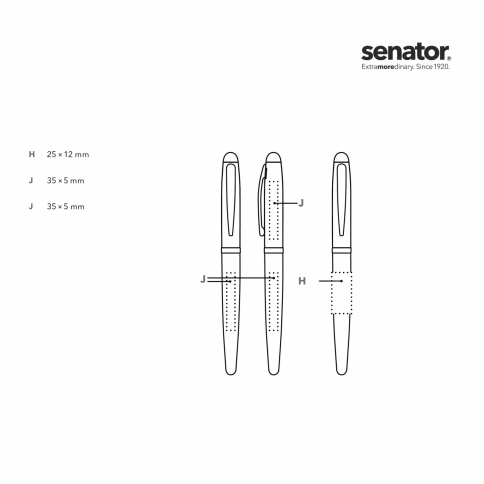 Ручка роллер Senator Nautic, чёрная с серебристым фото 3