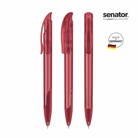 Шариковая ручка Senator Challenger Clear Soft, тёмно-красная фото 2