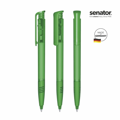 Шариковая ручка Senator Super Hit Clear Soft Grip Zone, зелёная фото 2