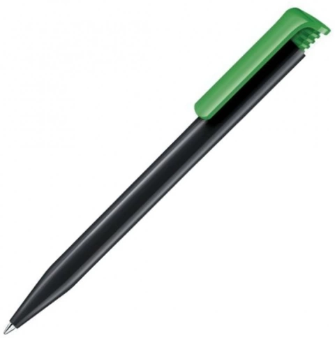 Шариковая ручка Senator Super-Hit Recycled, чёрная с зелёным фото 1