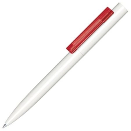 Шариковая ручка Senator Headliner Polished Basic, белая с красным фото 1