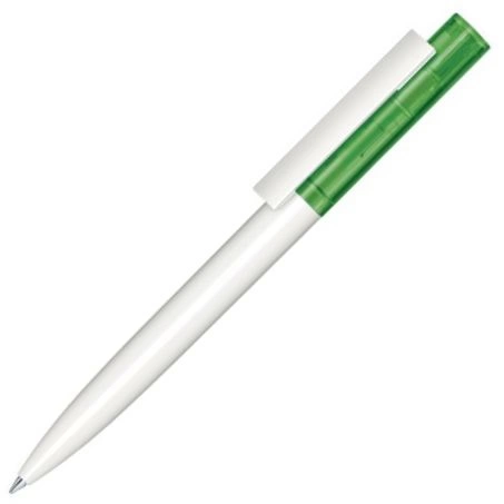 Шариковая ручка Senator Headliner Clear Basic, белая с зелёным фото 1