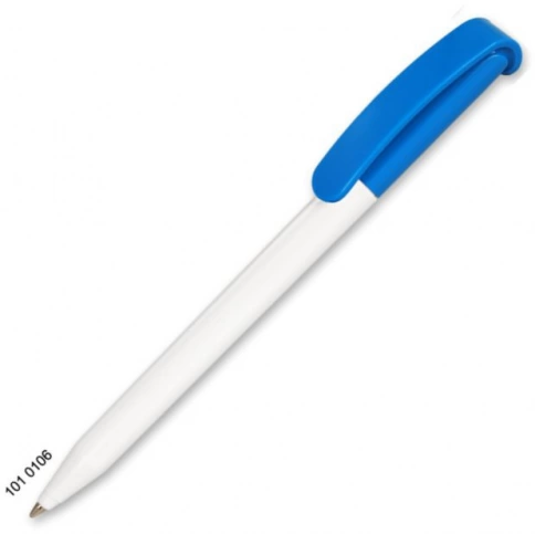 Ручка пластиковая шариковая Grant Automat Classic Mix, белая с голубым фото 1