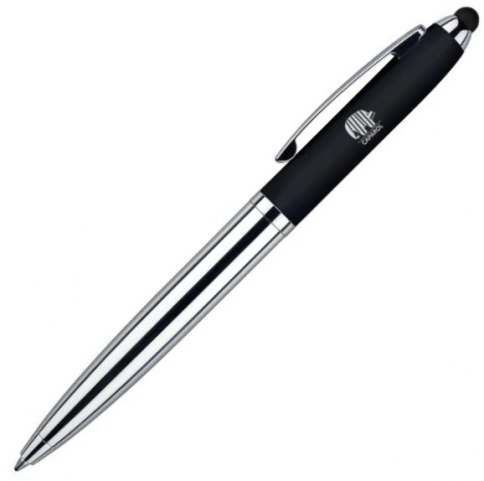 Шариковая ручка Senator Nautic Touch Pad Pen, серебристая с чёрным фото 1