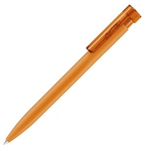 Шариковая ручка Senator Liberty Polished Soft Touch Clip Clear, оранжевая фото 1
