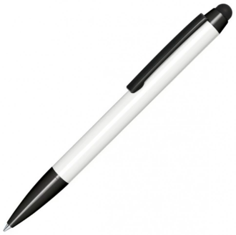 Шариковая ручка Senator Attract Stylus, белая с чёрная фото 1