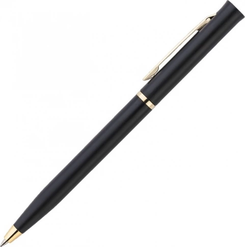 Ручка пластиковая шариковая Vivapens EUROPA GOLD, чёрная фото 3