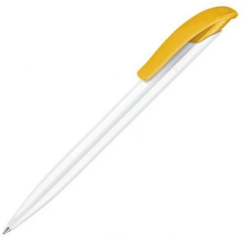 Шариковая ручка Senator Challenger Basic Polished, белая с жёлтым фото 1