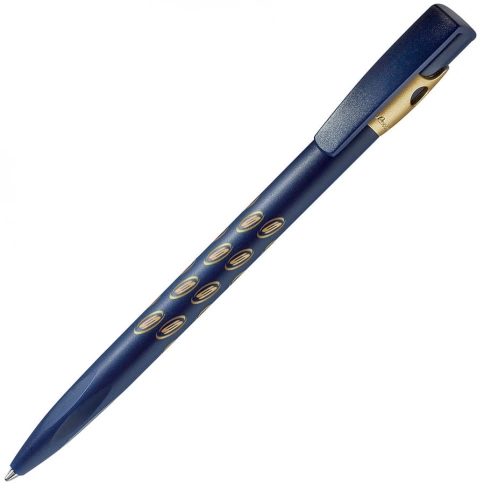 Шариковая ручка Lecce Pen Kiki FROST GOLD, синяя с золотистым фото 1