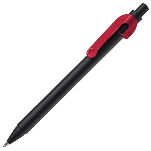 Ручка металлическая шариковая B1 Snake, чёрная с красным фото 1
