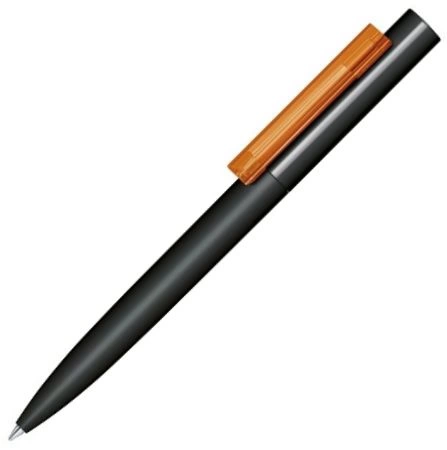 Шариковая ручка Senator Headliner Soft Touch, чёрная с оранжевым фото 1