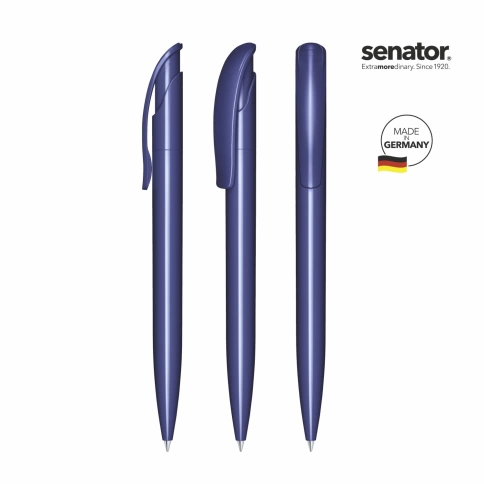 Шариковая ручка Senator Challenger Polished, тёмно-синяя фото 2