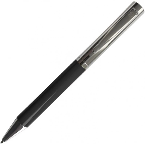 Ручка металлическая шариковая B1 Jazzy, чёрная с серебристым фото 1