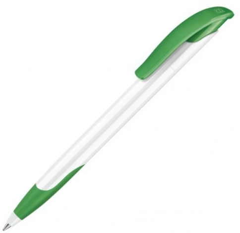 Шариковая ручка Senator Challenger Basic Polished Soft Grip, белая с зелёным фото 1