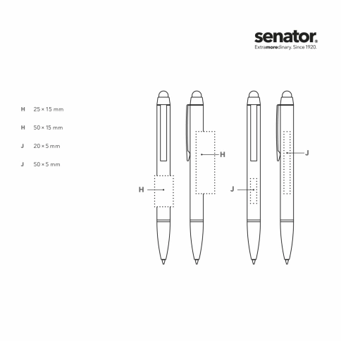 Шариковая ручка Senator Attract Stylus, белая с чёрная фото 3