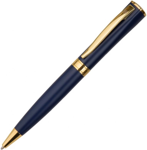 Ручка металлическая шариковая B1 Wizard Gold, синяя с золотистым фото 1