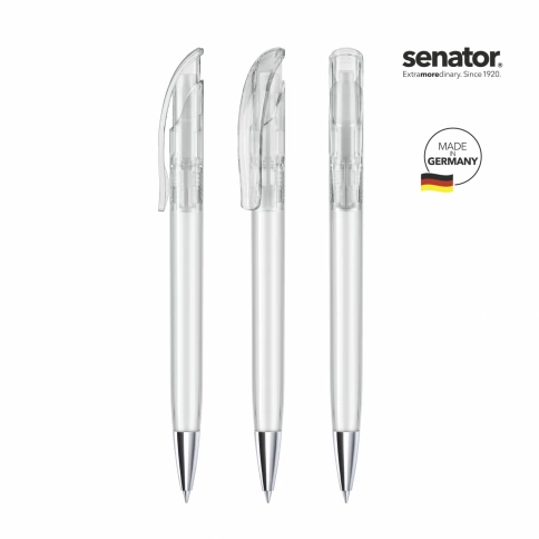 Шариковая ручка Senator Challenger XL Clear, белая фото 2