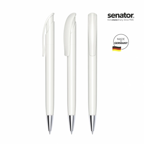 Шариковая ручка Senator Challenger Polished, белая фото 2