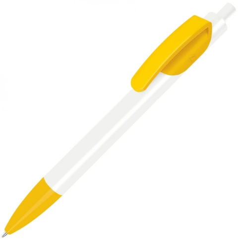 Шариковая ручка Lecce Pen TRIS, белая с жёлтым фото 1