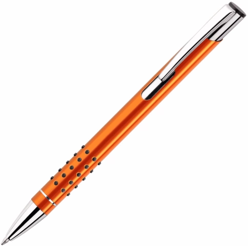 Ручка металлическая шариковая Vivapens Veno Rubber, оранжевая фото 1