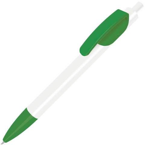Шариковая ручка Lecce Pen TRIS, белая с зелёным фото 1