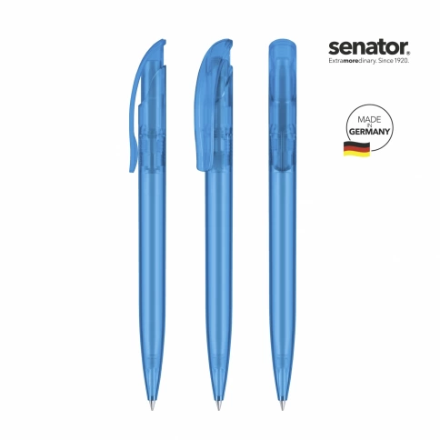 Шариковая ручка Senator Challenger Frosted, голубая фото 4