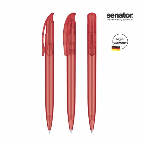 Шариковая ручка Senator Challenger Frosted, красная фото 4