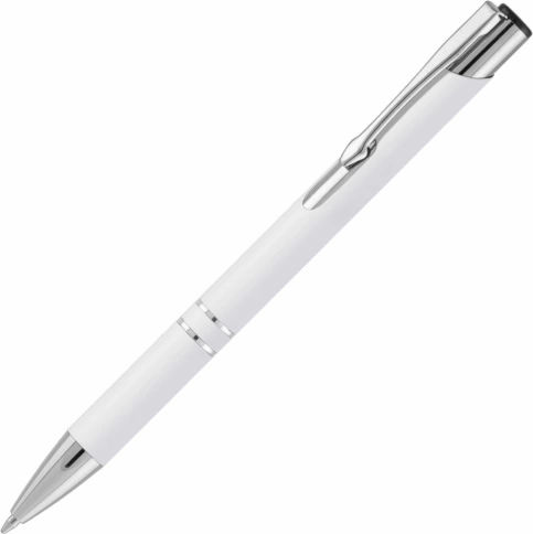 Ручка металлическая шариковая Vivapens KOSKO SOFT, белая фото 1