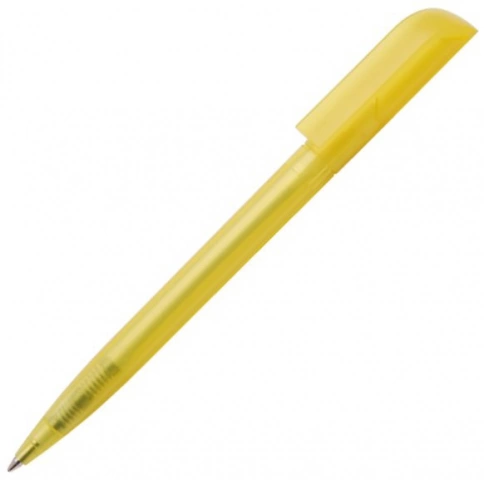 Ручка пластиковая шариковая Carolina Frost, жёлтая фото 1