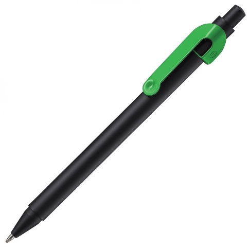 Ручка металлическая шариковая B1 Snake, чёрная с зелёным фото 1