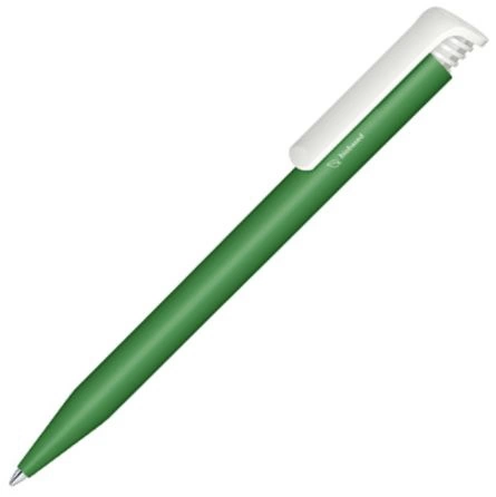 Шариковая ручка Senator Super-Hit Bio matt, зелёная с белым фото 1