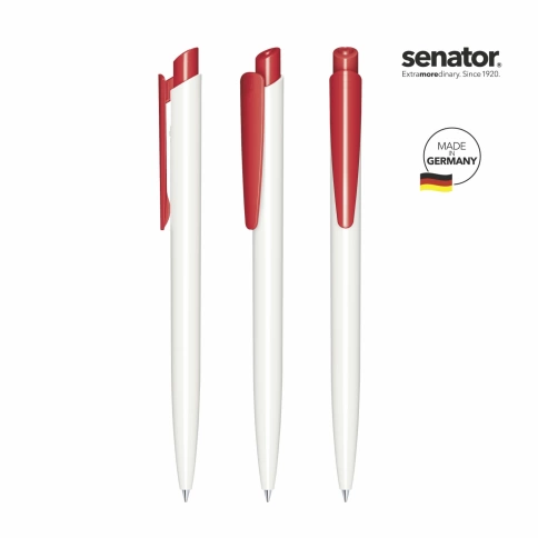 Шариковая ручка Senator Dart Basic Polished, белая с красным фото 2