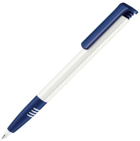 Шариковая ручка Senator Super-Hit Basic Polished Soft grip, белая с синим фото 1