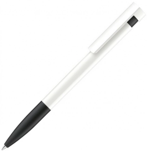 Шариковая ручка Senator Liberty Polished Basic Soft Grip, белая с чёрным фото 1