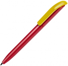 Ручка пластиковая шариковая SOLKE Vivaldi Color, красная с жёлтым