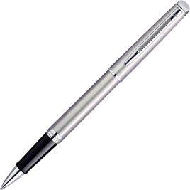 Ручка роллер Waterman Hemisphere (S0920450) Steel CT F черные чернила подар.кор.