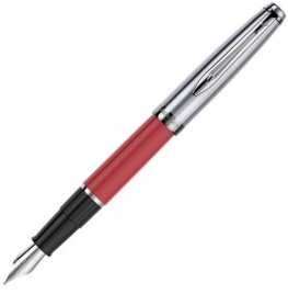 Ручка перьевая Waterman Embleme (2100404) Red CT F перо сталь нержавеющая подар.кор.