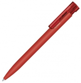 Шариковая ручка Senator Liberty Polished Bio Matt Clip Clear, красная